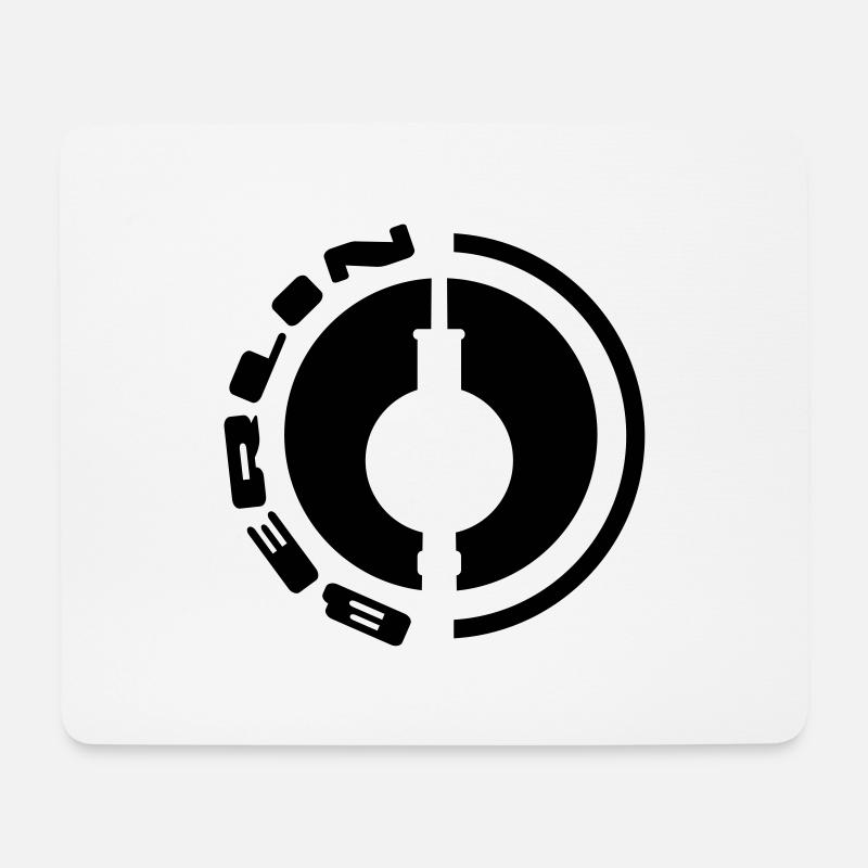 berlin fernsehturm emblem - Mousepad (Querformat) - Weiß