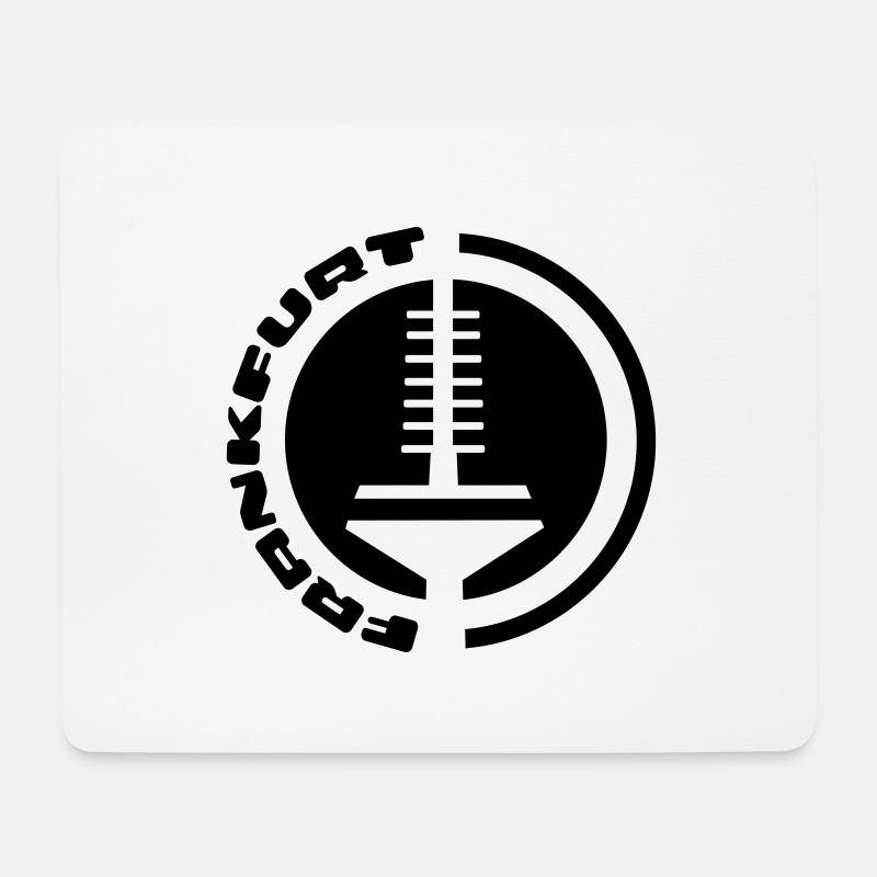 frankfurt fernsehturm emblem - Mousepad (Querformat) - Weiß