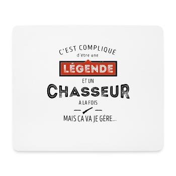 Légende et chasseur - Tapis de souris (format paysage) - blanc - Devant