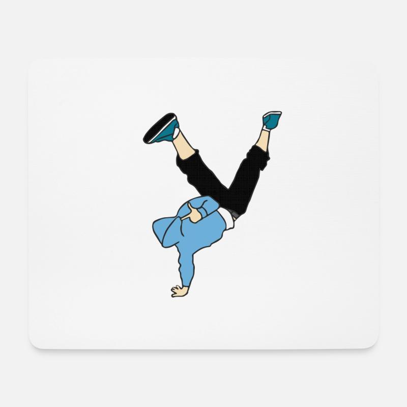 Breakdance-Tänzer - Mousepad (Querformat) - Weiß