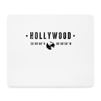 Hollywood Coordonnées Géographiques Stylisées - Tapis de souris (format paysage) - blanc - Devant