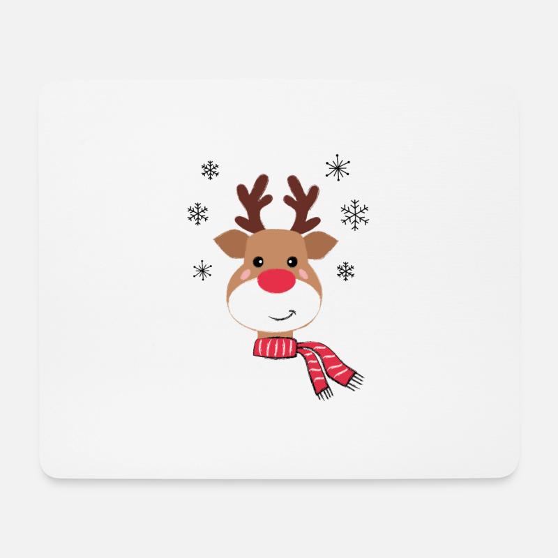 Rudolf Rentier - Rudolph the Red-Nosed Reindeer - Mousepad (Querformat) - Weiß