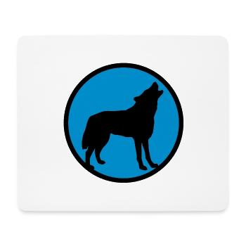wolf_092011_d_2c - Tapis de souris (format paysage) - blanc - Devant