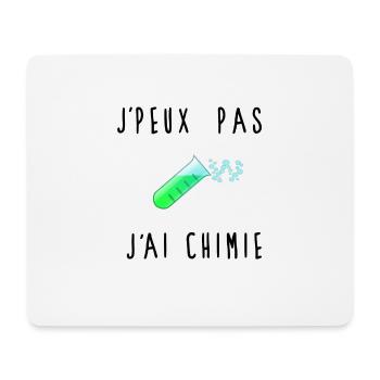 J'peux Pas J'ai Chimie Éprouvette - Tapis de souris (format paysage) - blanc - Devant