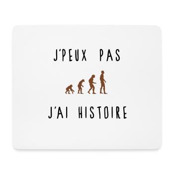 J'peux pas j'ai histoire - Tapis de souris (format paysage) - blanc - Devant