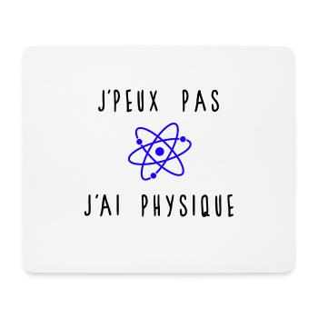 J'peux Pas J'ai Physique Atome Bleu - Tapis de souris (format paysage) - blanc - Devant
