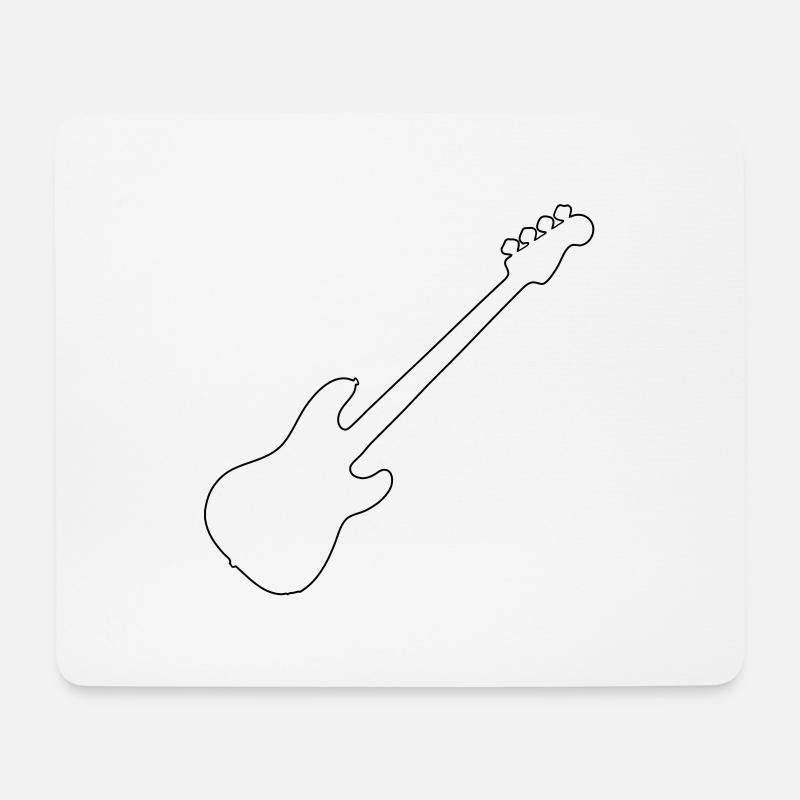 P Bass Line - Mouse Pad (horizontal) - white