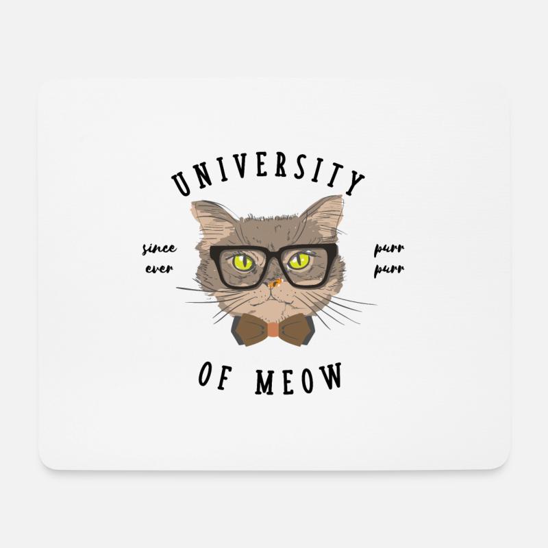 Cat Universitiy - Mousepad (Querformat) - Weiß