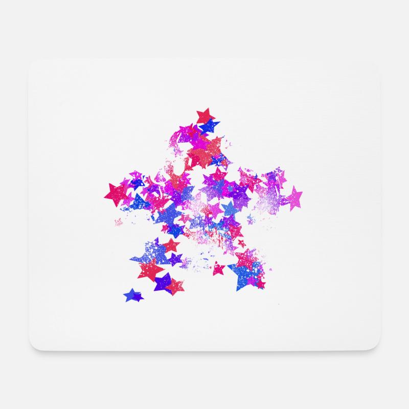 sterne - Mousepad (Querformat) - Weiß