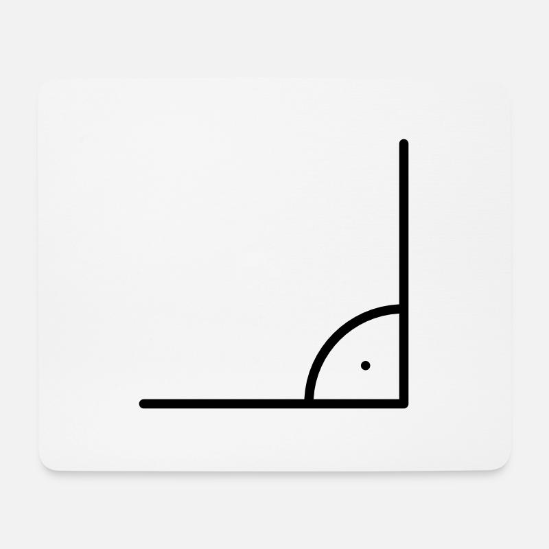 Mathematik Symbol - Rechter Winkel - Mousepad (Querformat) - Weiß