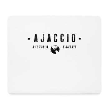 Ajaccio Coordonnées Géographiques Stylisées - Tapis de souris (format paysage) - blanc - Devant