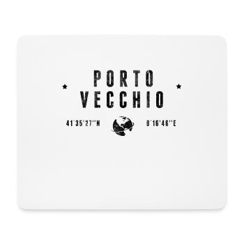 Porto Vecchio Coordonnées Géographiques Stylisées - Tapis de souris (format paysage) - blanc - Devant