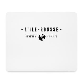 L'Ile Rousse Coordonnées Géographiques Stylisées - Tapis de souris (format paysage) - blanc - Devant