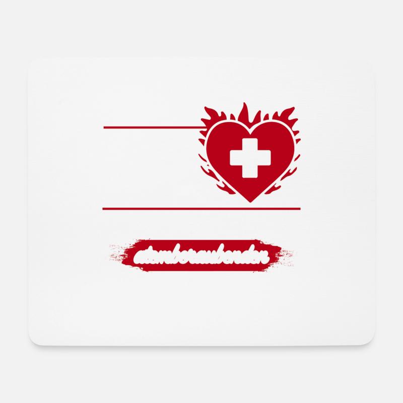 SCHWEIZER - MEIN HERZ BRENNT - Mousepad (Querformat) - Weiß