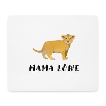 mom lion partnerlook family mother fights birth - Mouse Pad (horizontal) - white - Front