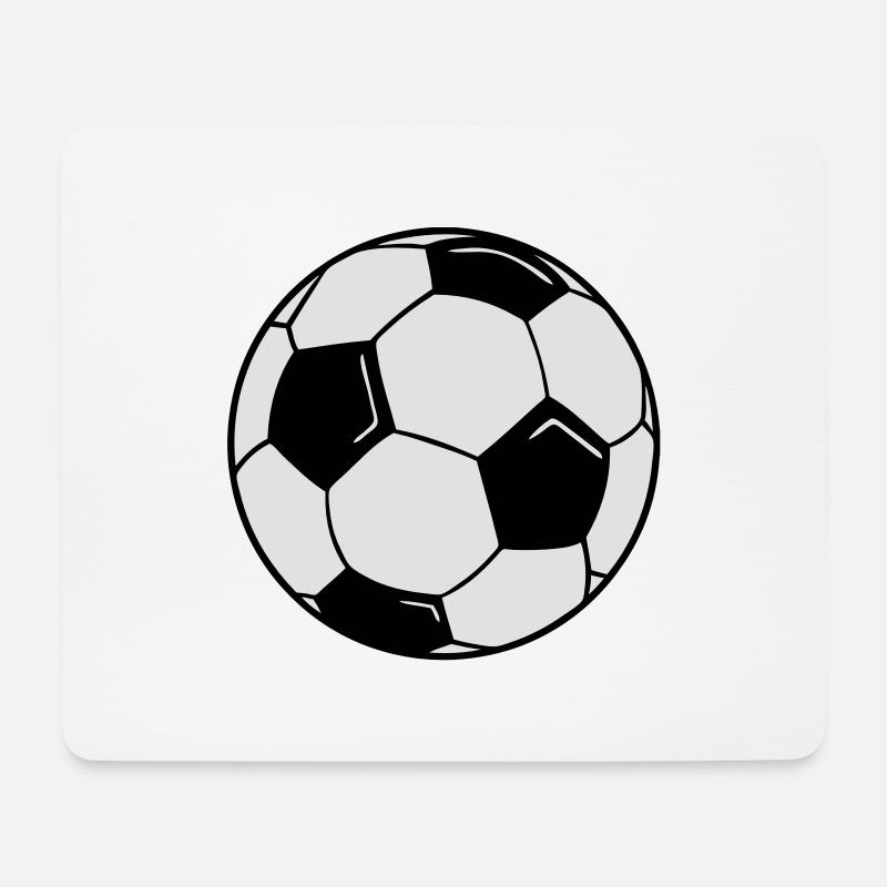 Fußball - Mousepad (Querformat) - Weiß