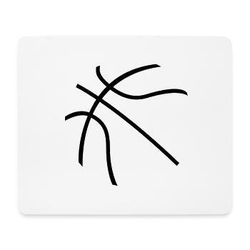 basketball - Tapis de souris (format paysage) - blanc - Devant