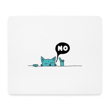 Nein Katze - Mousepad (Querformat) - Weiß - Vorne