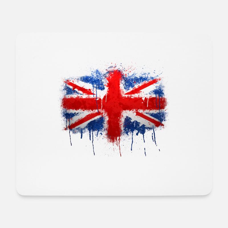 Union Jack Graffiti - Mouse Pad (horizontal) - white