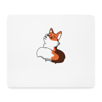 Fox nerd cadeau lunettes animal rusé astucieux - Tapis de souris (format paysage) - blanc - Devant