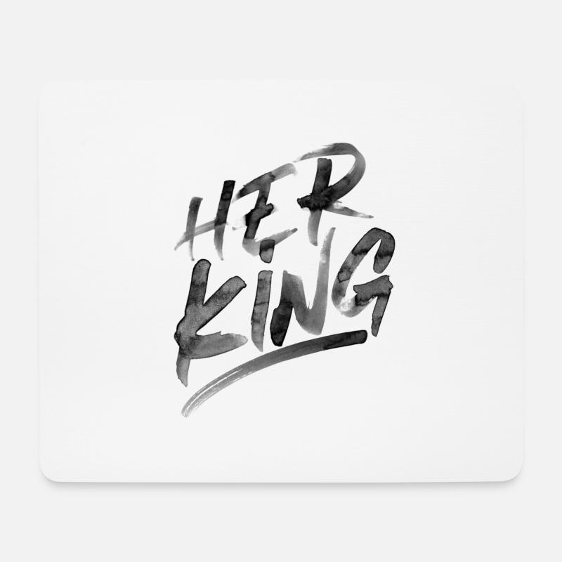 Her King Splash - Black - Mousepad (Querformat) - Weiß