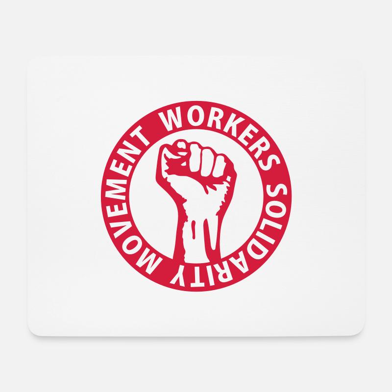 1 colors - Workers Solidarity Movement - Working - Mousepad (Querformat) - Weiß
