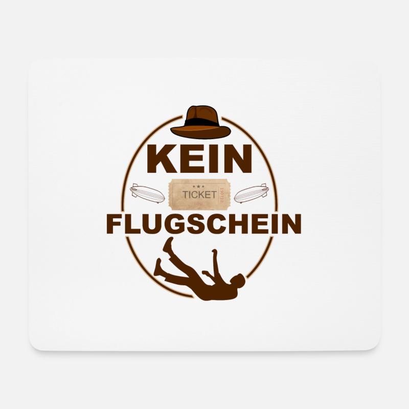 Flugschein.png - Mousepad (Querformat) - Weiß