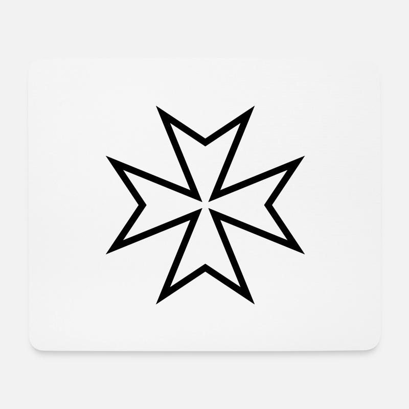 Maltese Cross__V005 - Mouse Pad (horizontal) - white