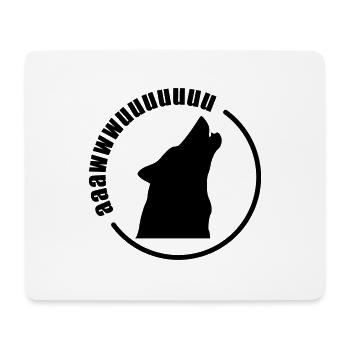 Wolf - Auuwwwwww - Mousepad (Querformat) - Weiß - Vorne