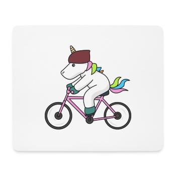 Einhorn Fahrrad Geschenk Radsport Biker fahren. - Mousepad (Querformat) - Weiß - Vorne