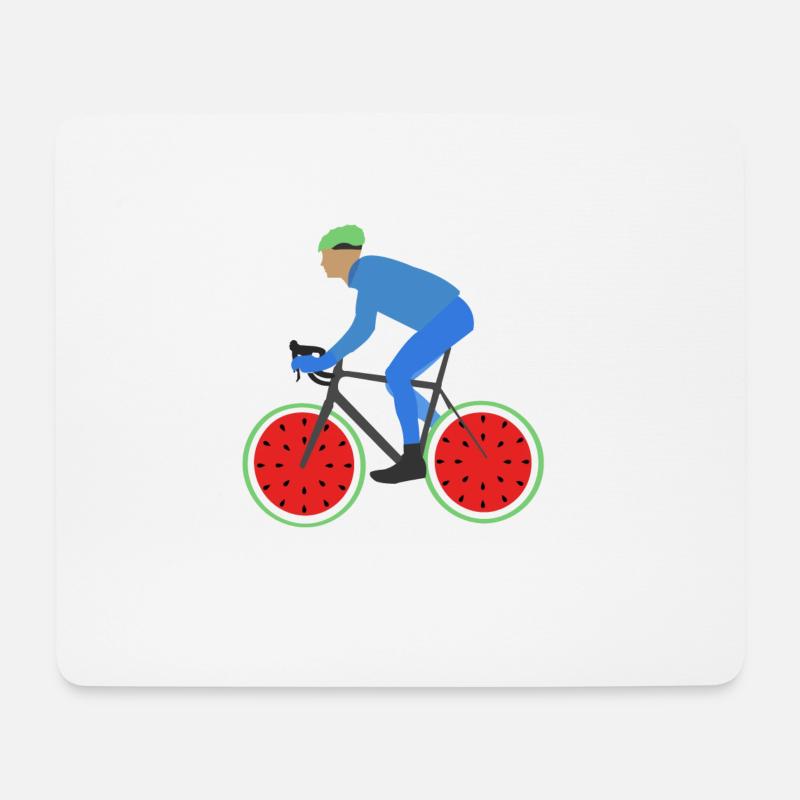 Rennrad t shirt - Mousepad (Querformat) - Weiß