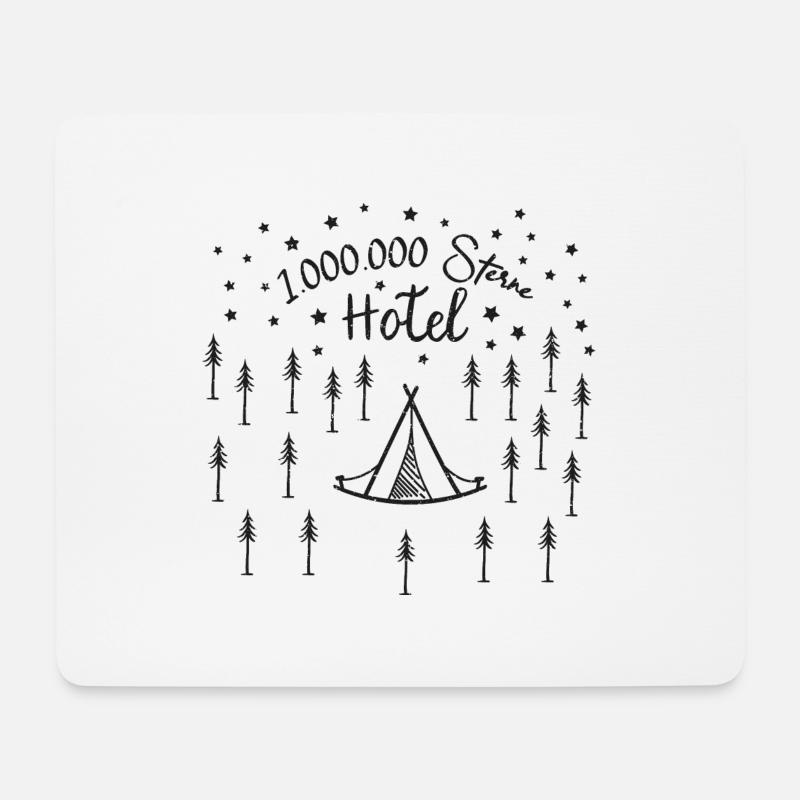 Camping 1.000.000 Millionen Sterne Hotel Camper - Mousepad (Querformat) - Weiß