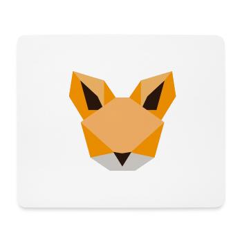 Polygon Fuchs Vektorgrafik - Mousepad (Querformat) - Weiß - Vorne
