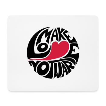 Make Love Not War - Mousepad (Querformat) - Weiß - Vorne