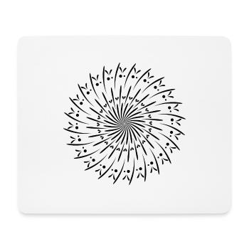 Cercle tournant motif cercle idée cadeau - Tapis de souris (format paysage) - blanc - Devant