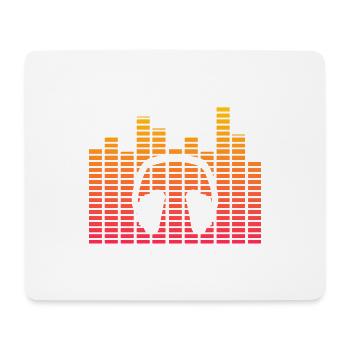 Equalizer Kopfhörer neon Geschenk Hipster Musik - Mousepad (Querformat) - Weiß - Vorne