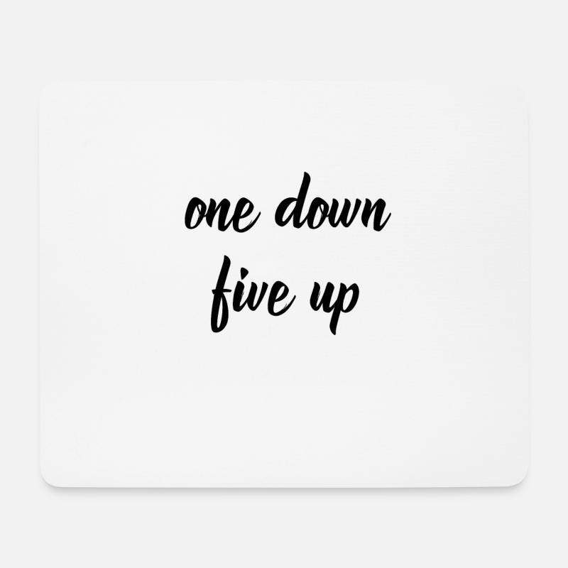 One Down Five Up design white - Mousepad (Querformat) - Weiß