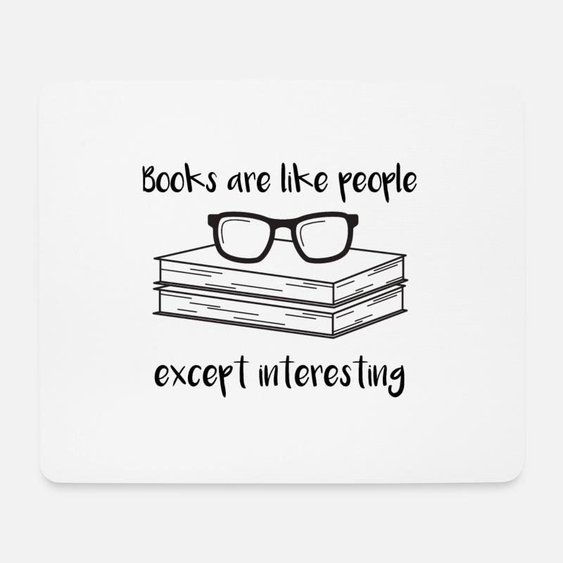 Buch Bücher lesen Geschenk Autor Bücherwurm Roman - Mousepad (Querformat) - Weiß