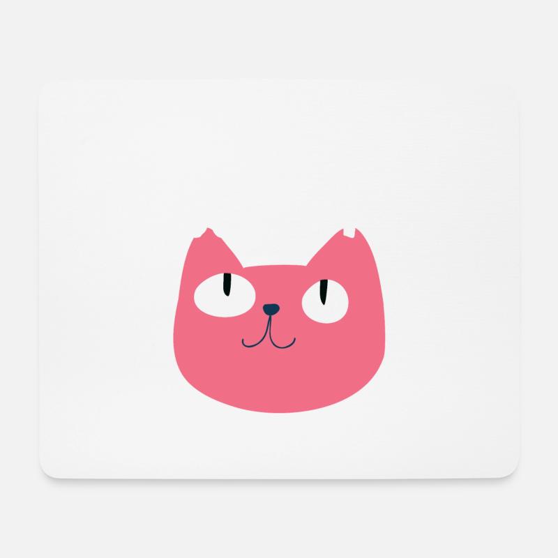 Lustige Katze - Mousepad (Querformat) - Weiß