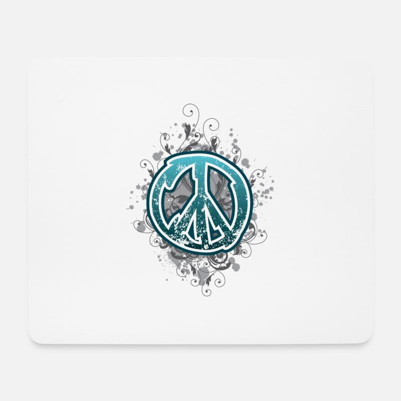 Peace de - Mousepad (Querformat) - Weiß