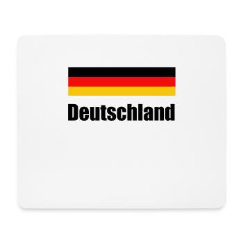 Deutschland Flagge und Deutschland Schriftzug - Mousepad (Querformat) - Weiß - Vorne