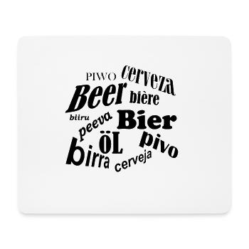 beer - Mousepad (Querformat) - Weiß - Vorne