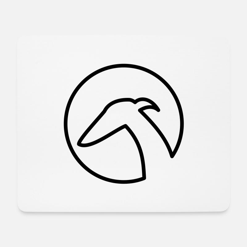 Wiindhund im Kreis - Mousepad (Querformat) - Weiß