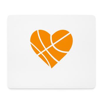 Basket-ball cadeau cadeau de coeur - Tapis de souris (format paysage) - blanc - Devant