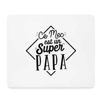 Super papa - cadeau - Tapis de souris (format paysage) - blanc - Devant