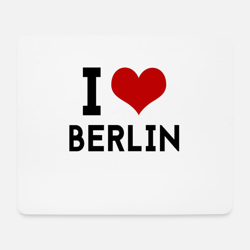 I love Berlin - Mousepad (Querformat) - Weiß