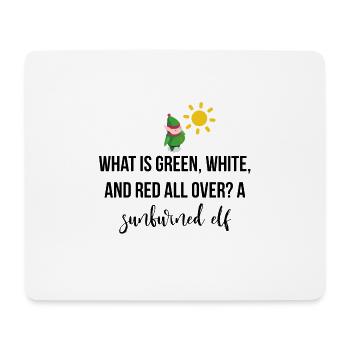 Qu'est-ce que le vert, le blanc et le rouge partout? - Tapis de souris (format paysage) - blanc - Devant