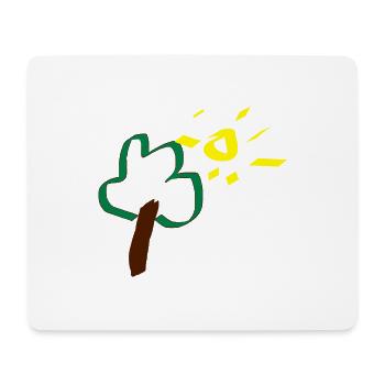 Tree Sun Drawing Gift Baby - Mouse Pad (horizontal) - white - Front