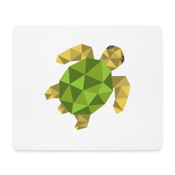 Schildkröte geometrisch Geschenk Dreieck Hipster - Mousepad (Querformat) - Weiß - Vorne