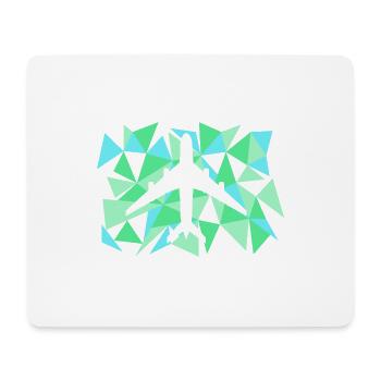 Flugzeug geometrisch Reise urlaub Hipster Geschenk - Mousepad (Querformat) - Weiß - Vorne